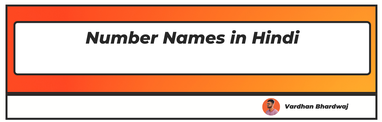 Number names in Hindi